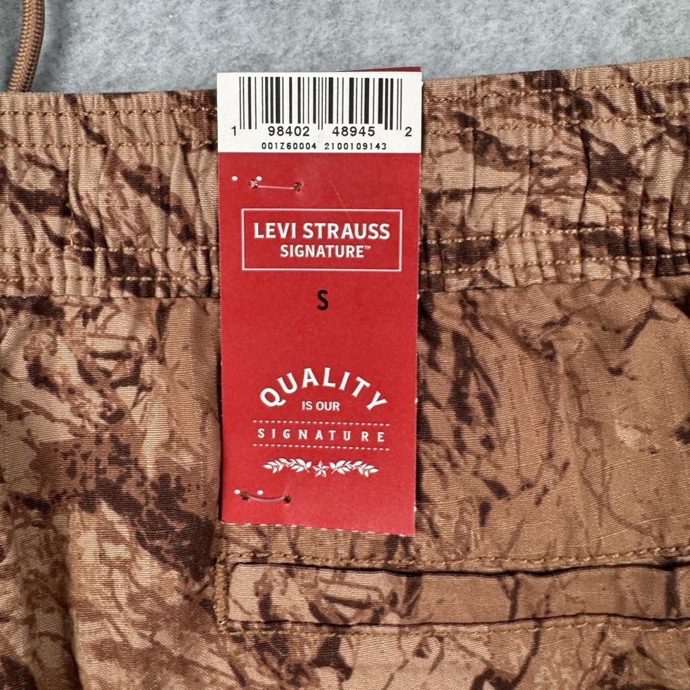 Levi Strauss Signature Cargo Shorts Mens Small Brown Camo Print 9in Inseam NEW - Picture 7 of 9